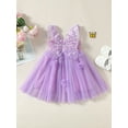 thumbnail image 2 of Bagilaanoe Toddler Baby Girl Party Dress Butterfly Sleeveless A-line Princess Dresses 6M 12M 18M 24M 3T 4T Kid Summer Patchwork Tulle Dress, 2 of 8