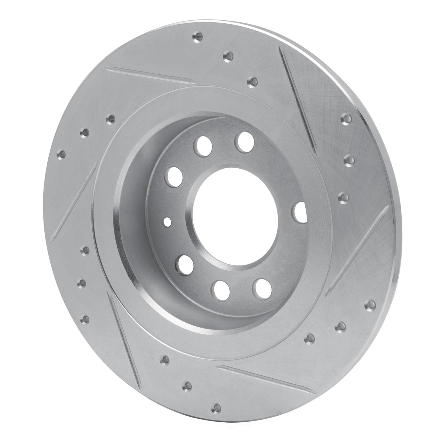 Dynamic Friction Company 631-53006L DFC Brake Rotor - Drilled And Slotted - Silver