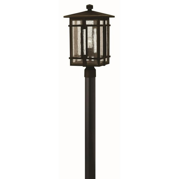 1 Light Outdoor Post Mount in Craftsman Style 11 inches Wide By 20.5 inches High-Oil Rubbed Bronze Finish Bailey Street Home 81-Bel-2999186