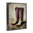 thumbnail image 3 of Stupell Industries Distressed Purple Cowgirl Boots Black Framed Giclee Art, design by Petal Prints Design, 3 of 8