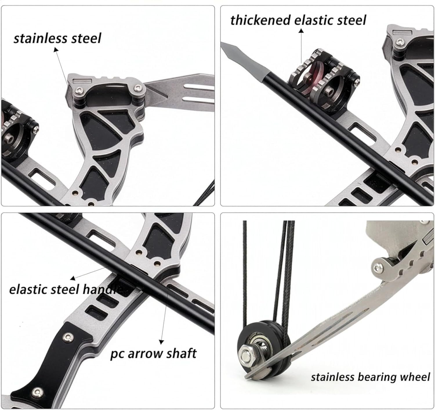 Archery Bow Set Left and Right Hand Compound Bow Hunting Bow Metal Material Catapult RH/LH for Practice Archery