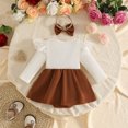 thumbnail image 3 of Mnyotv Baby Girls Clothes Cute Bow Rompers with Headbands Long Sleeve Jumpsuits Fall Winter Outfits for Infants Size 0-3 Months, 3 of 7