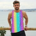 thumbnail image 5 of Rocae Rainbow Scales2 for Men's Workout Tank Top Men's Running Tank Top Dry Fit Athletic Workout Tank Tops4X-Large, 5 of 9