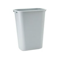 Rubbermaid Commercial 295700GY Soft Molded Plastic Wastebasket, Rectangular, 10 1/4 gal, Gray