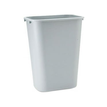 Rubbermaid Commercial 295700GY Soft Molded Plastic Wastebasket, Rectangular, 10 1/4 gal, Gray