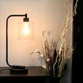 thumbnail image 6 of Simple Designs 18.8" Industrial Vintage Bronson Iron Desk Lamp with Glass Shade, Chrome, 6 of 7