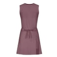 thumbnail image 5 of Tennis Dresses for Women 2025 Summer Workout Romper Built in Shorts Sleeveless Open Back Jumpsuits Athletic Dresses, Limited Time Offer, Under 10 Dollars, 5 of 6