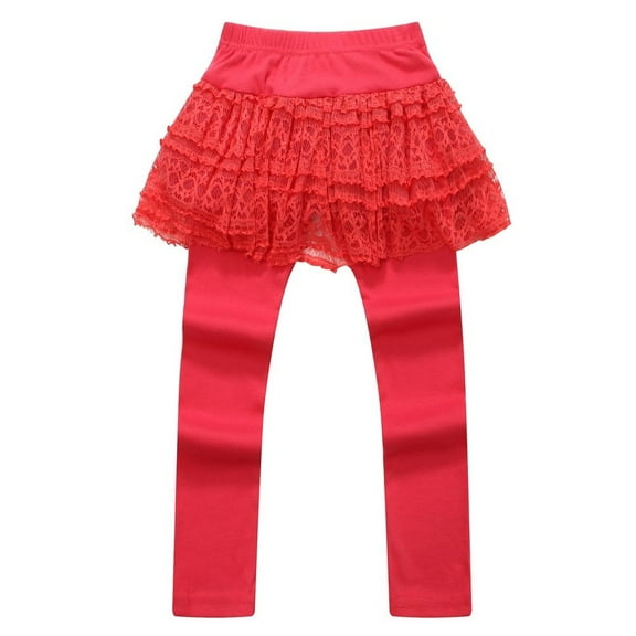 Richie House Girls' Leggings with Lace Tutu-style Skirt RH0882