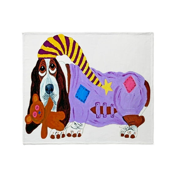 CafePress - Basset Hound Bedtime Throw Blanket - Soft Fleece Throw Blanket, 50"x60" for All Ages