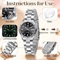 thumbnail image 5 of SKMEI Watches for Women Luxury Dress Analog Quartz Women Wristwatch Waterproof Luminous Date Stainless Steel Ladies Watch, 5 of 10