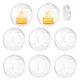 thumbnail image 1 of Uxcell 8 Pcs Soportes de Tealight Colgantes Globos 4.7" Bolas de Acrílico Recargables, Contenedor de Adornos Navideños de Plástico para Decoración de Fiestas en el Hogar DIY, 1 of 7