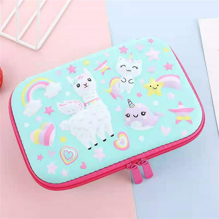 1pc Clear Pencil Bag, Cartoon Graphic Large Capacity Pencil Case For  Students