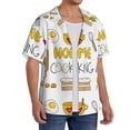 thumbnail image 4 of Disketp Men's Hawaiian Home Cooking Print Shirts Button Down Holiday Beach Shirts-Large, 4 of 7