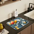 thumbnail image 5 of Yayeee Dish Drying Mat for Kitchen Counter 16" x 18" Microfiber Super Absorbent Coffee Decorative Pad, Floral Lemon, 5 of 9