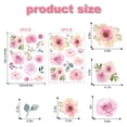 thumbnail image 2 of 1 juego de pegatinas de pared con flores rosas, acuarela, para dormitorio de niña, sala de estar, boda, fiesta, papel tapiz autoadhesivo floral, 2 of 8
