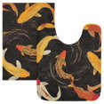 thumbnail image 7 of Yayeee Bath Rugs for Bathroom Floor Set of 2 Non Slip Fluffy Soft Absorbent Mat, Black Fish Pattern, 7 of 7