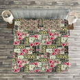thumbnail image 3 of Ambesonne Love Quilted Bedspread Set 3 Pcs, Retro Color Graffiti Texts, King Size, Multicolor, 3 of 3