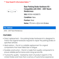 thumbnail image 2 of Rear Parking Brake Hardware Kit - Compatible with 2002 - 2007 Buick Rendezvous - Dorman, 2 of 2