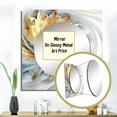 thumbnail image 3 of Designart "Spiraling Amidst Opulent Fractals In Gold And White II" Fractals Square Mirror For Wall Decor - Large Gold Square Mirror Printed Wall Decor - Transitional Square Living Room Mirror, 3 of 5