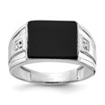 thumbnail image 1 of Solid 14k White Gold AA Simulated CZ men's Ring, 1 of 1