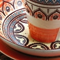 thumbnail image 3 of Elama Zen Rust Mozaik 16 Piece Round Stoneware Dinnerware Set, 3 of 11