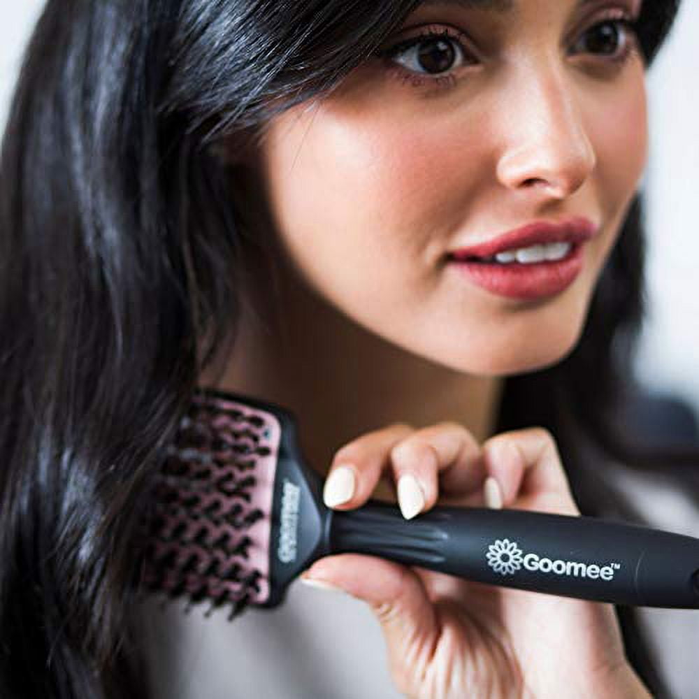 Straight and Curly Hair Detangler Brush – Detangling Brush with Nylon and Boar Bristles for Soft, Smooth, and Shiny Hair – Dry and Wet Detangle Brush with Vents for Fast Drying (Small, Blush)