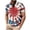 ZG-Multicolor 4th of july tshirts men, variant on Mens Tie Dye Printed 4th of July T Shirts Casual Button up Short Sleeve Henley Shirt Independence Day Patriotic T-shirts Loose Graphic Tees Multicolor,XXL
