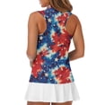 thumbnail image 5 of Whosucclay Tie-Dye American Flag Star Pattern Golf Vest for Women, Soft Lightweight Breathable Sleeveless Shirts for Sports Outdoor Athletic Tennis, 5 of 8