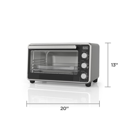 BLACK+DECKER BLACK + DECKER CRISP ‘N BAKE PRO 6-SLICE AIR FRYER TOASTER OVEN WITH BASKET, PAN, RACK & TRAY, STAINLESS STEEL