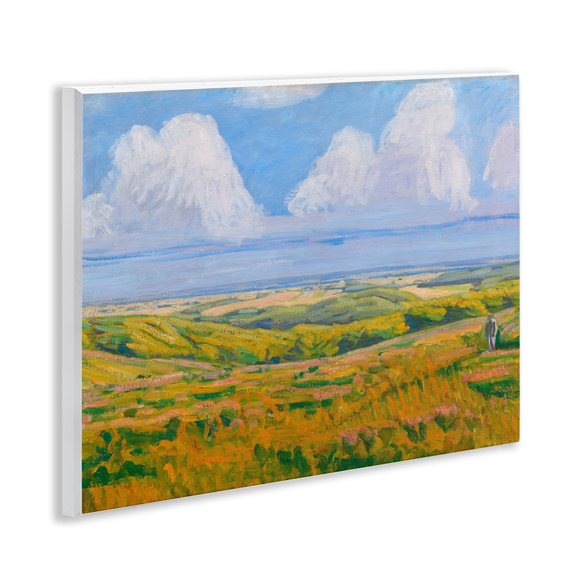 Stupell Industries Clouds over Classic Country Landscape & Nature Painting Unframed Art Print Wall Art, 14 x 11