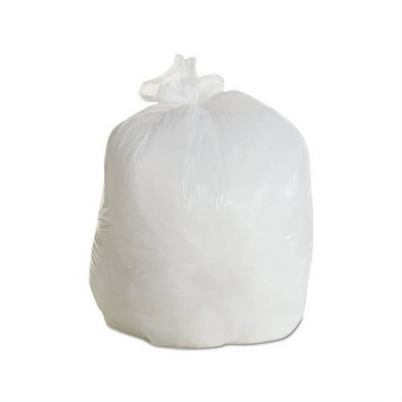 Low-Density Waste Can Liners 30 gal, 0.6 mil, 30" x 36", White, 200/Carton