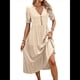 thumbnail image 1 of Vestido Informal de Verano para Mujer, con Volantes, Corta, Cuello en V, Botones, Estilo Bohemio, para Playa, Corte en A, Fluido, con Albaricoque XL, 1 of 10