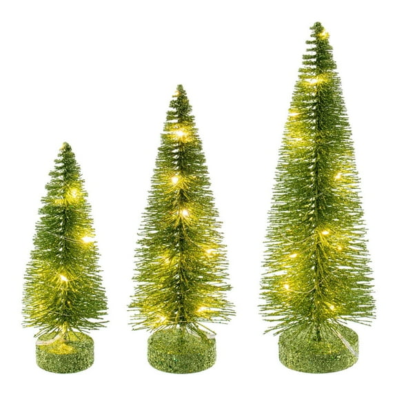 8"-10"-12" Lime Bottle Brush Clear Light