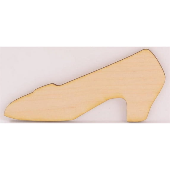 Package Of 50, "Dorothy " Shoe Wood Cutout 4.5 " X 2 "