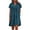 Dark Blue Womens Summer Dress, variant on USSUMA Short Sleeve Summer Dresses for Women Casual Plus Size Linen Cotton T Shirt Beach Party Midi Sundresses V Neck Plus Dress Short Solid Pleated Sun Dress Wedding Guest