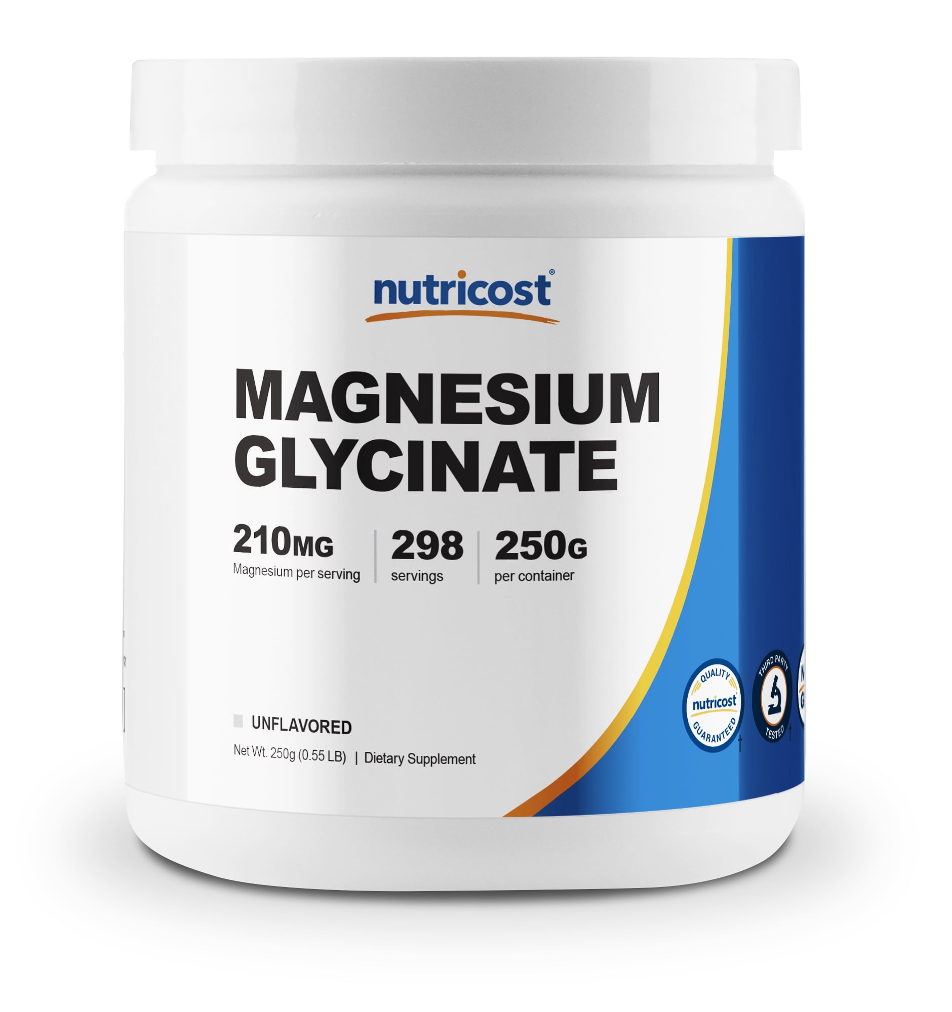 Nutricost Magnesium Glycinate Powder (250 Grams) Unflavored Gluten