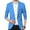 Blue, variant on SWSMCLT Men's Business Casual Blazer Split Suit Jacket Long Sleeved Blazer Jacket Casual Snazzy Black 38