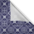 thumbnail image 5 of Ambesonne Dutch Grommet Curtain, Ornate Floral Swirls, 50" x 108", Indigo and White, 5 of 6