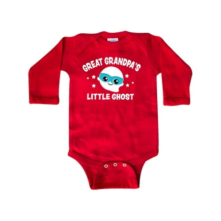 

Inktastic Cute Great Grandpa s Little Ghost with Stars Gift Baby Boy or Baby Girl Long Sleeve Bodysuit