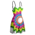 thumbnail image 4 of Colorful Geometric Flower Design Slip Dress Dress Summer Elegant Women's Dress Women's Clothing, 4 of 6