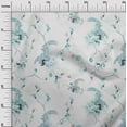 thumbnail image 2 of oneOone Viscose Chiffon Cream Fabric Floral & Peacock Dress Material Fabric Print Fabric By The Yard 42 Inch Wide, 2 of 4