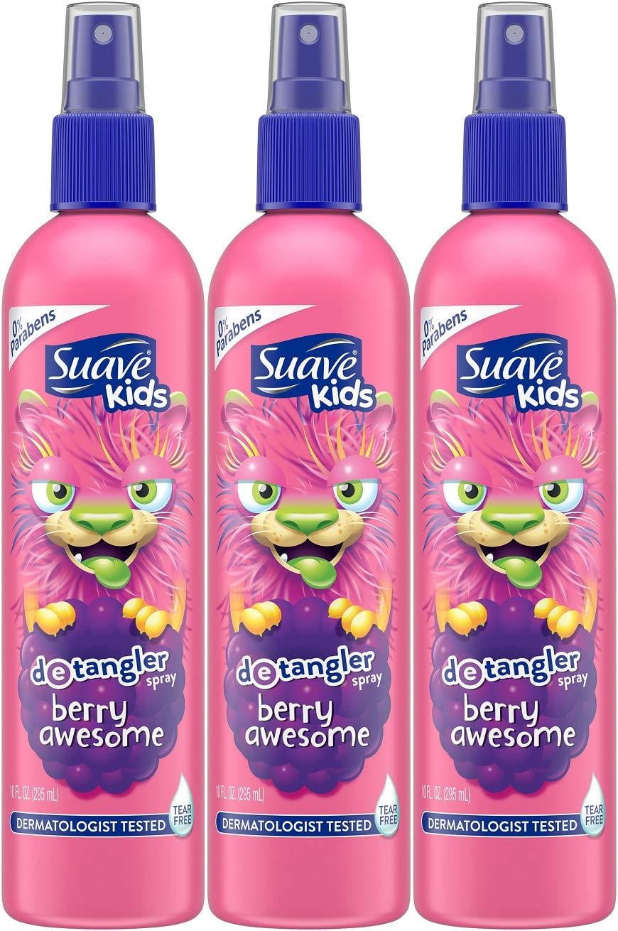 Suave Kids Detangler Spray, Berry Awesome, 10 Fluid Ounce (Pack of 3