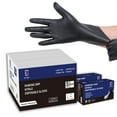 thumbnail image 3 of 100pcs  GP Craft  8Mil Diamond Textured Black Nitrile Gloves (Automative Work) Cleaning Hand Cover, 3 of 5