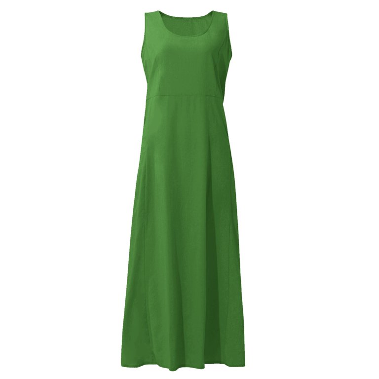 Susanny Spring Wedding Guest Dress Cotton Linen Floral Womens Casual Maxi Dress Flowy Tank Prom Dresses for Women Long Boho Sleeveless Womens Sun Dress with Pockets Green XL - Walmart.com Susanny Spring Wedding Guest Dress Cotton Linen Floral Womens Casual Maxi Dress Flowy Tank Prom Dresses for Women Long Boho Sleeveless Womens Sun Dress with Pockets Green XL - Walmart.com