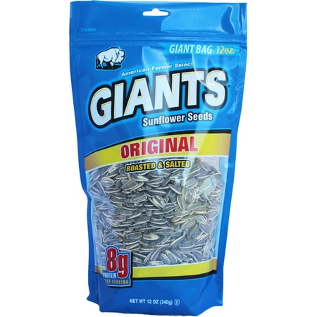 Giant Snacks Salted Sunflower Seeds With Shell, 12 oz Bag, Gluten-Free