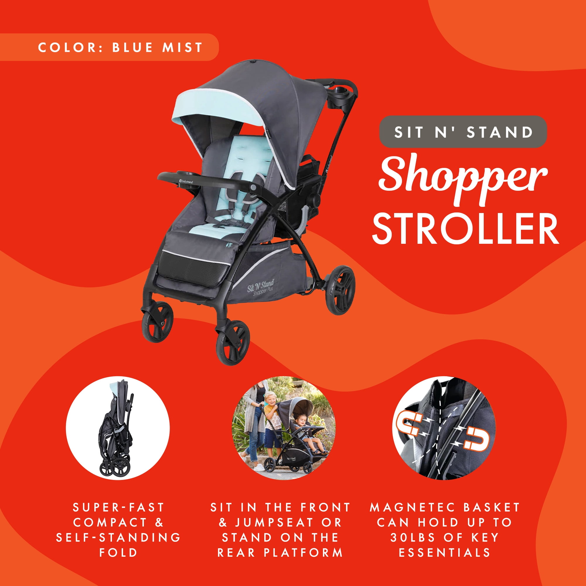 Sit N' Stand 5-in-1 Shopper Stroller