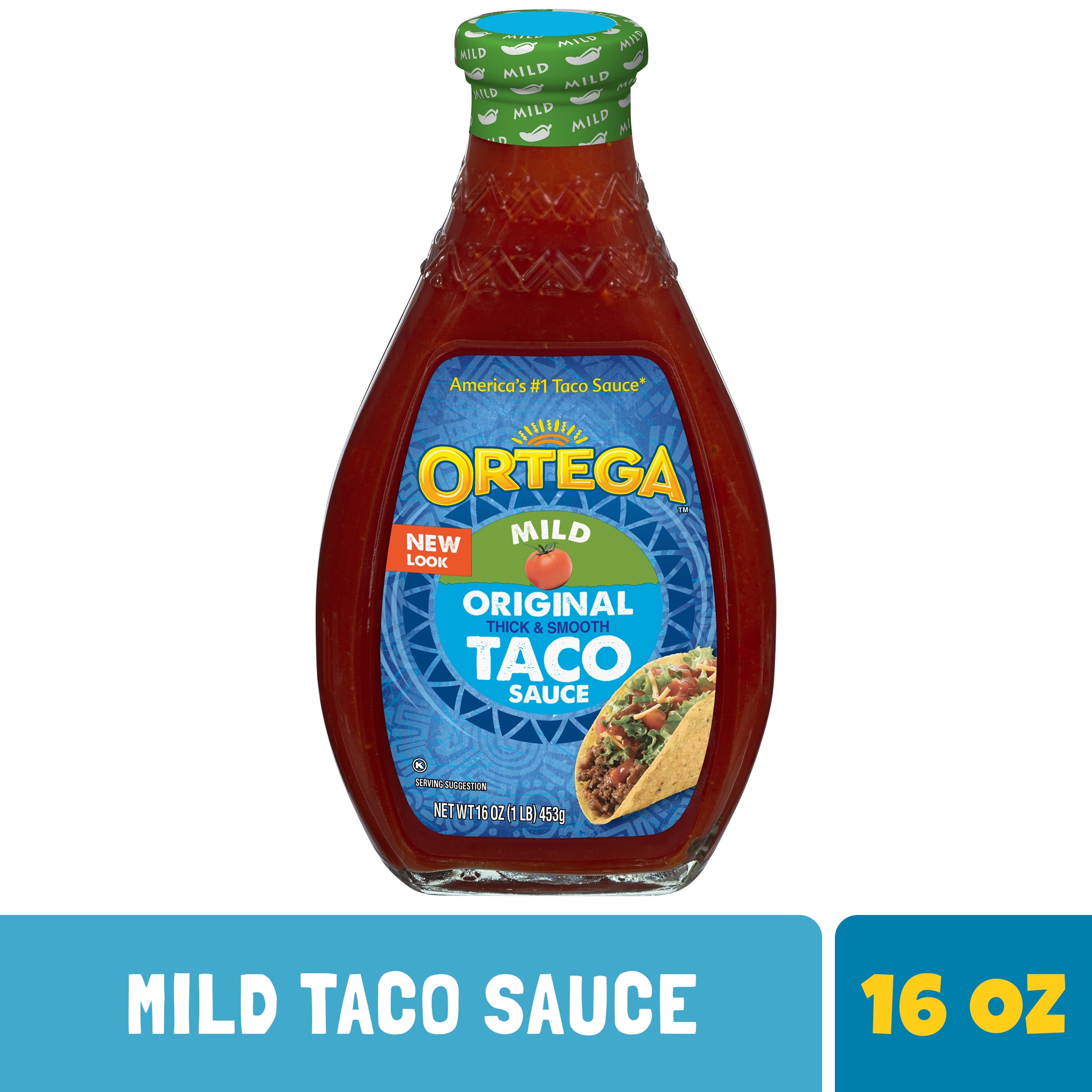 Ortega Original Thick and Smooth Mild Taco Sauce, Kosher, 16 oz