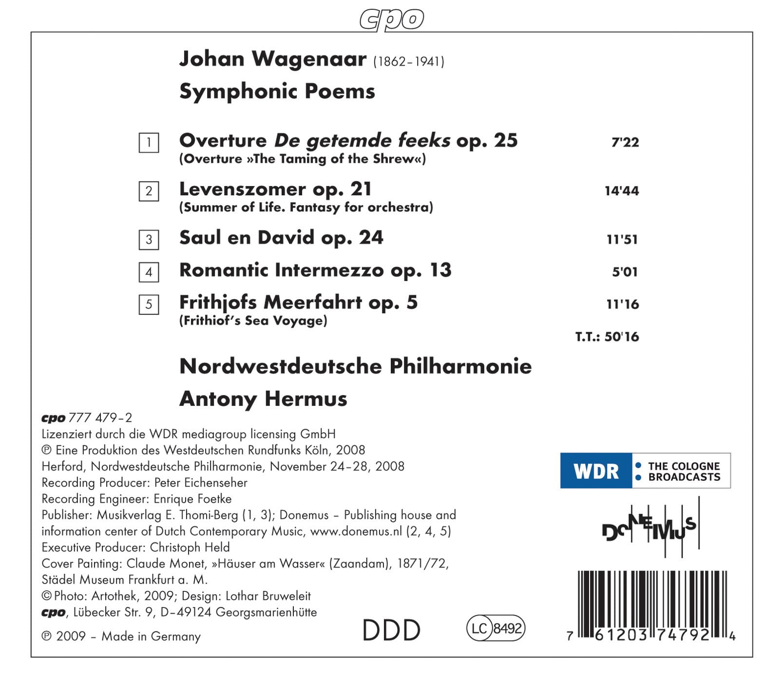 Nordwestdeutsche Philharmonie - Summer of Life: Symphonic Poems - Music & Performance - CD