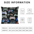thumbnail image 5 of Qinduosi Gamepad Pillow covers, Modern Throw Pillow for Kids Boys Children , Video Game Cushion cases Gaming Decorative Square Pillow cases for Bedroom, Black Blue White, 5 of 5