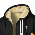 thumbnail image 4 of Lenago Men Fleece-Lined Zip Up Hoodie, Thick Hooded Jacket Winter Warm Athletic Sweatshirt Solid Color Lamb Wool Hooded Hood Pullover Zipper Cardigan Long Sleeves Zipper Pocket Hooded Coat, 4 of 6
